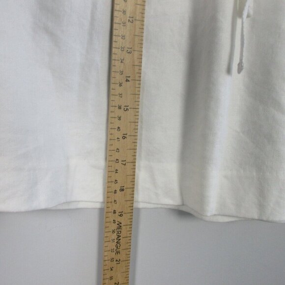 Ann Taylor Women's Mini Skirt Linen Blend Pleated Pull On Sports 4 White 192 - Picture 9 of 10